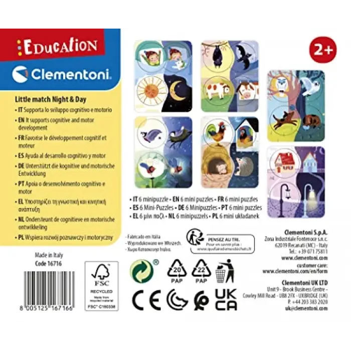 Clementoni Little Match Gece ve Gündüz 167166