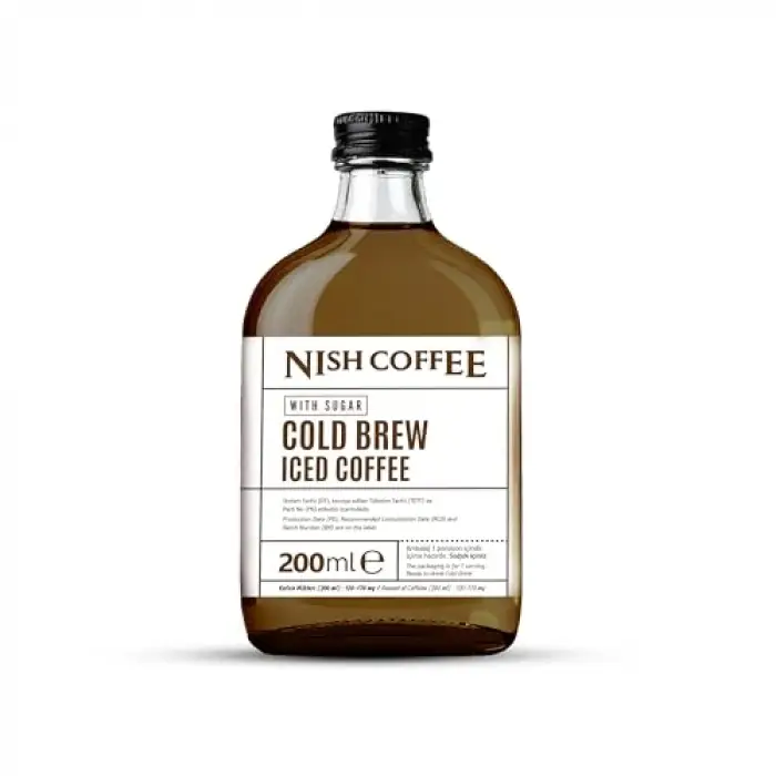 Coffee Cold Brew 2li Set (Şekerli-Şekersiz) 2x200 ML, Cam Şişe