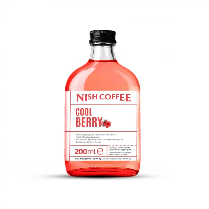 Coffee Cold Brew Berry Aromalı İçecek 200 ML, Cam Şişe