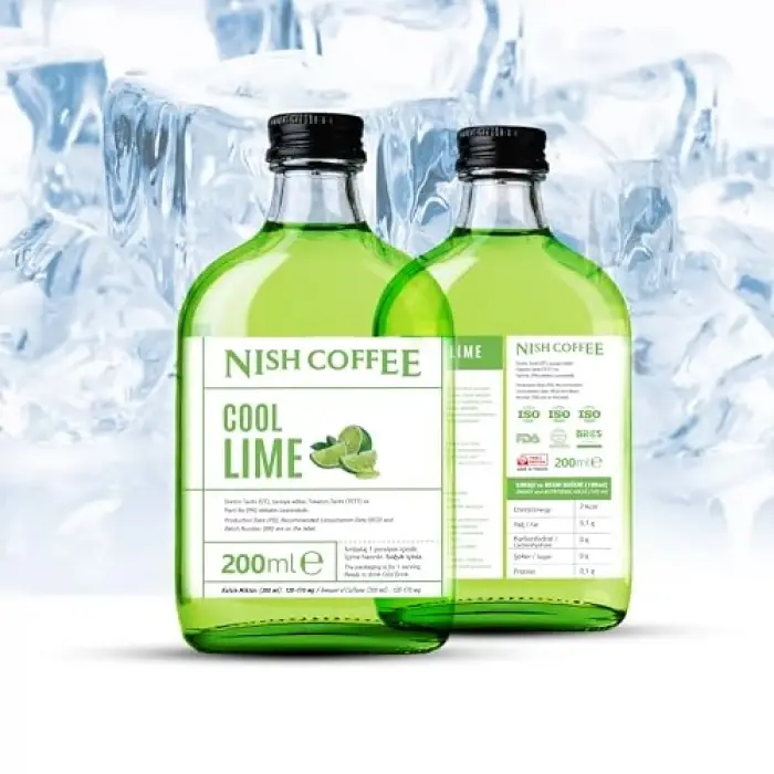 Coffee Cold Brew Lime Aromalı İçecek 200 ML, Cam Şişe