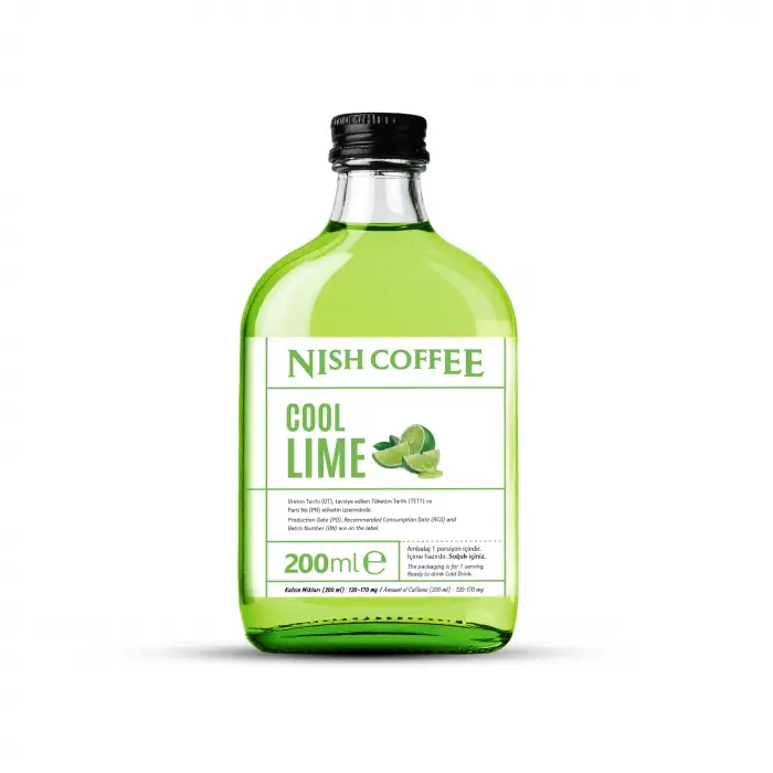 Coffee Cold Brew Lime Aromalı İçecek 200 ML, Cam Şişe