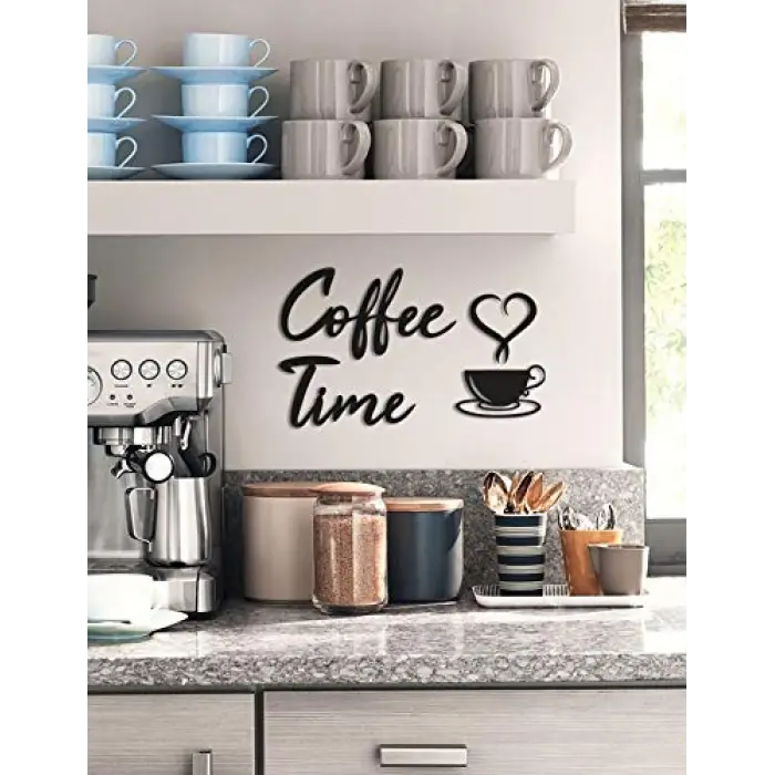 Coffee Time Ahşap Modern Kahve Mutfak Dekoru