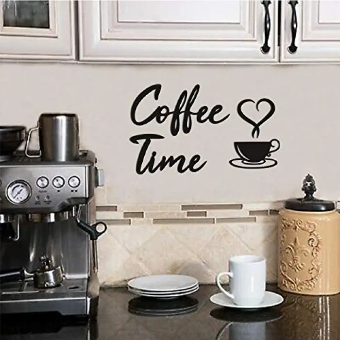 Coffee Time Ahşap Modern Kahve Mutfak Dekoru