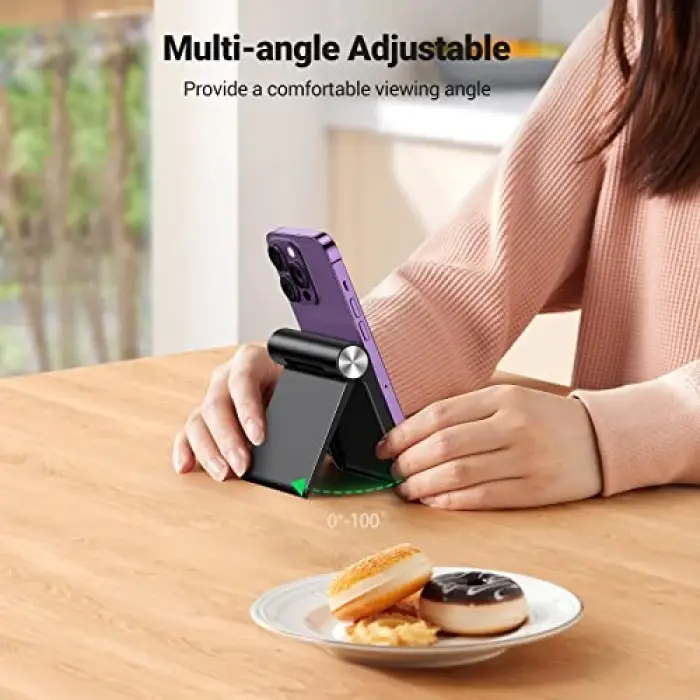 Çok Açılı Siyah Masaüstü Telefon Standı