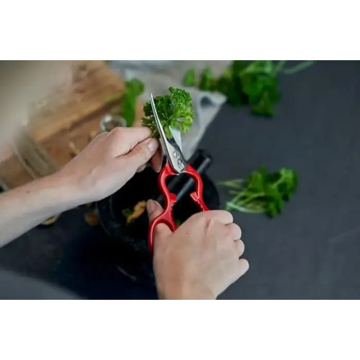 Çok Amaçlı Mutfak Makası, paslanmaz çelik, kırmızı