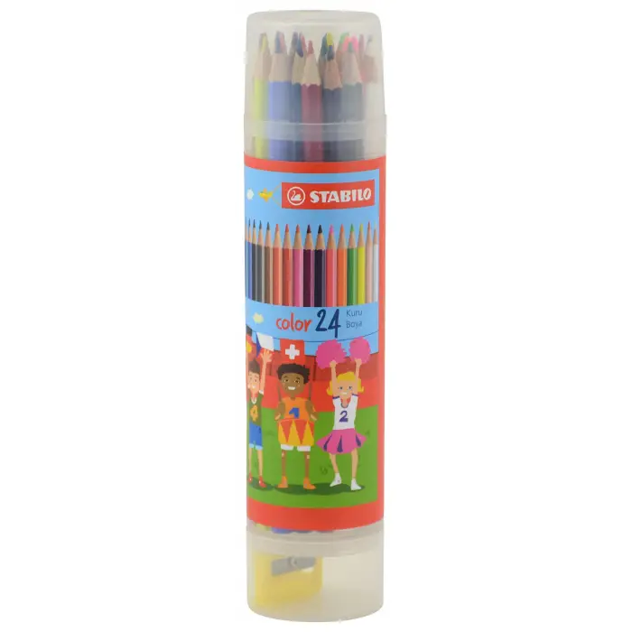 color - Kuru Boya Kalemi - 24lü Plastik Tüp
