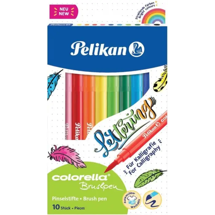 Colorella Fırça Uçlu Keçeli Kalem 10lu