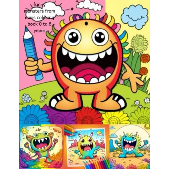 Coloring pages funny monsters from Mars from 0 to 8 years old