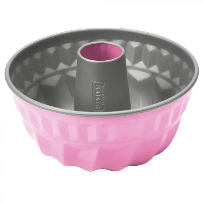 Colour Borulu Kek Kalıbı Pembe 22 CM