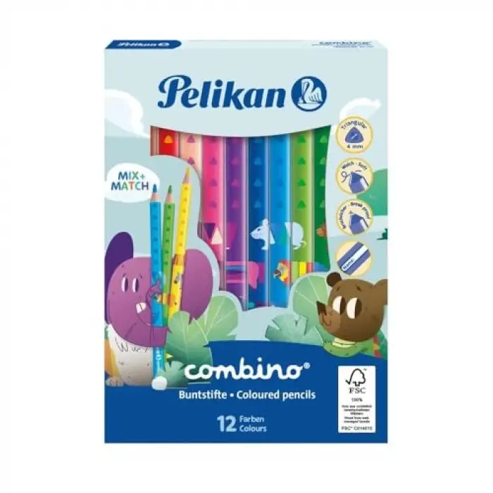 Combino 12li Jumbo Üçgen Kuru Boya