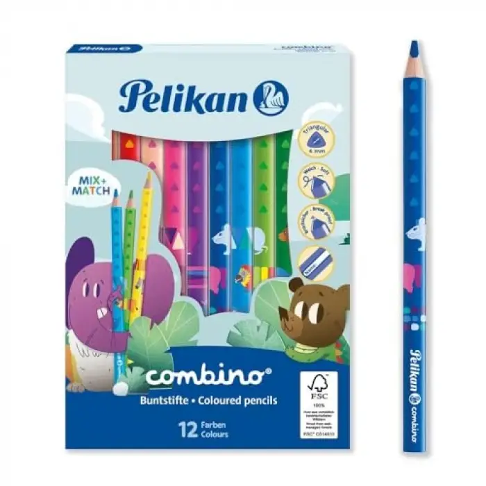 Combino 12li Jumbo Üçgen Kuru Boya