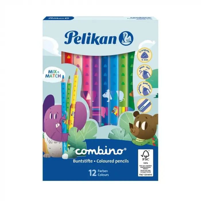 Combino 12li Jumbo Üçgen Kuru Boya