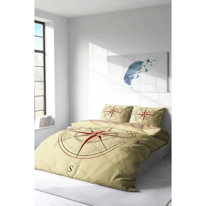 Compass Klasik Çift Kişilik Nevresim Takımı, monohome3657