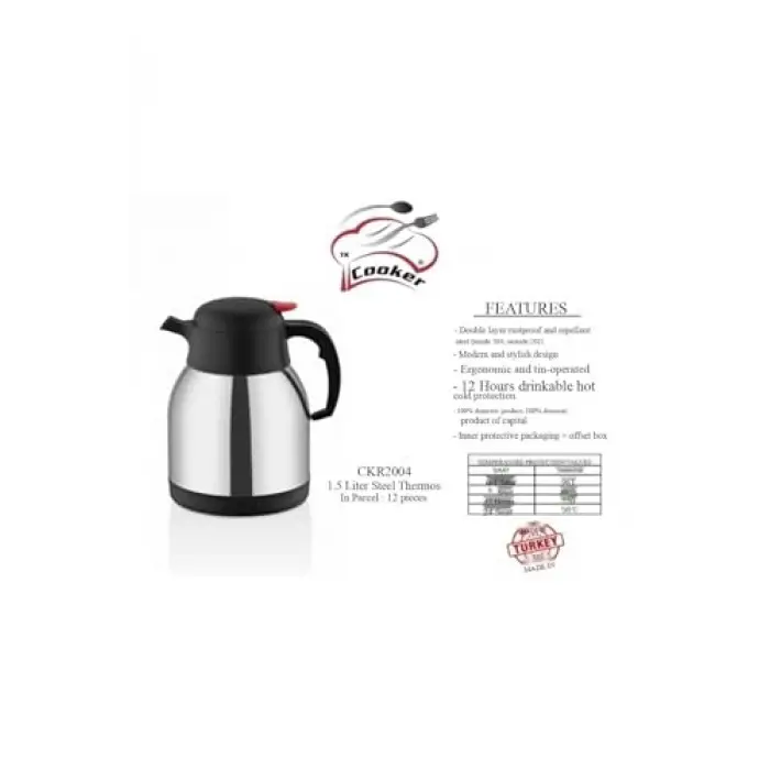 Cooker CKR2004 Paslanmaz Çelik Termos (1.5LİTRE)
