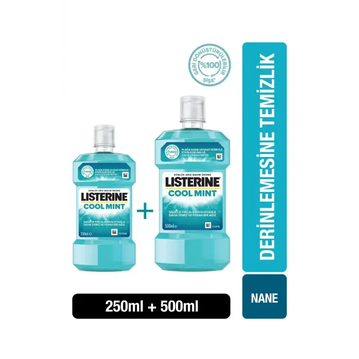Cool Mint Ağız Bakım Suyu 500 Ml + 250 Ml