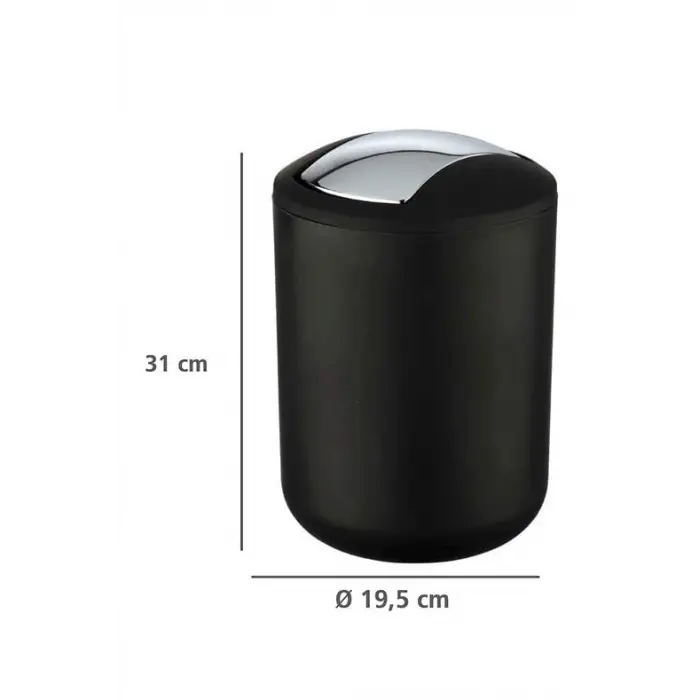 Çöp kovası siyah 20x30 (Brasil model)