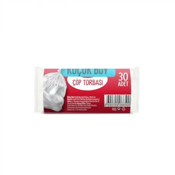 Çöp Torbası Küçük Boy 40 x 47 cm (30 Adet/Rulo)