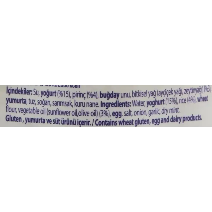 çorbası, 250 g tekli paket
