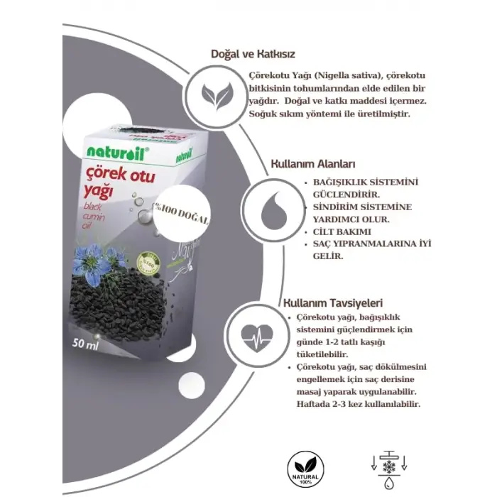 Çörekotu yağı, 50 ml