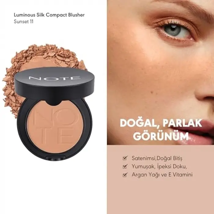 Cosmetics Luminous Silk Compact Blusher 11 Sunset Toz Allık