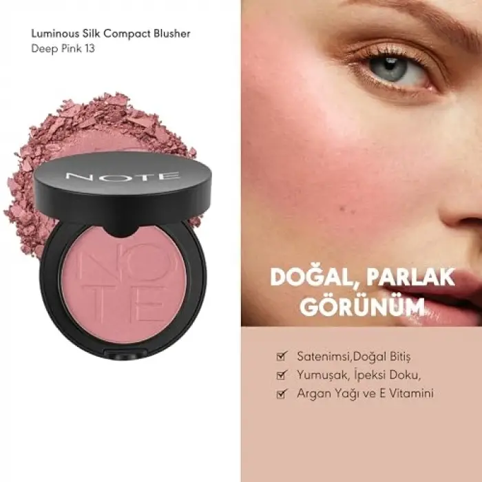 Cosmetics Luminous Silk Compact Blusher 13 Deep Pink Toz Allık