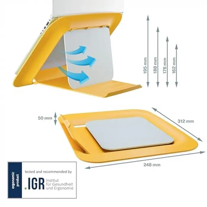 Cosy Ergo Laptop Standı, Sarı
