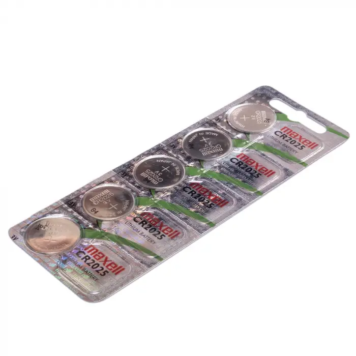 CR2025 piller, 5 adet, Lityum, 3 V, 170 mAh, gri