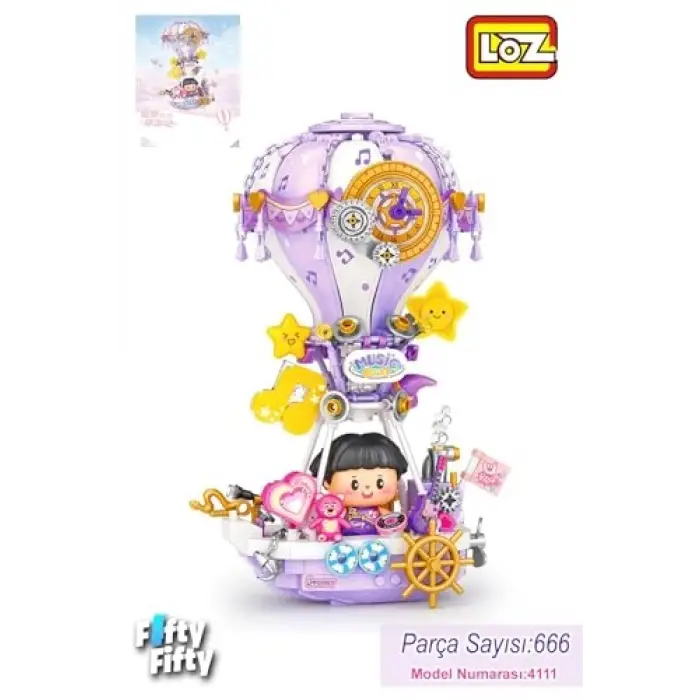 Creative Serisi Mor Hava Balonu, 666 Parça Oyuncak Yapım Seti Fflz-4111