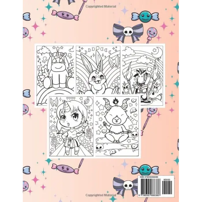 Creepy Kawaii Pastel Goth Colouring Book