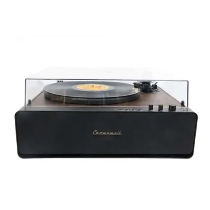 Crownwell Vegas Plus Bluetooth Pikap, Siyah, Plak Çalar