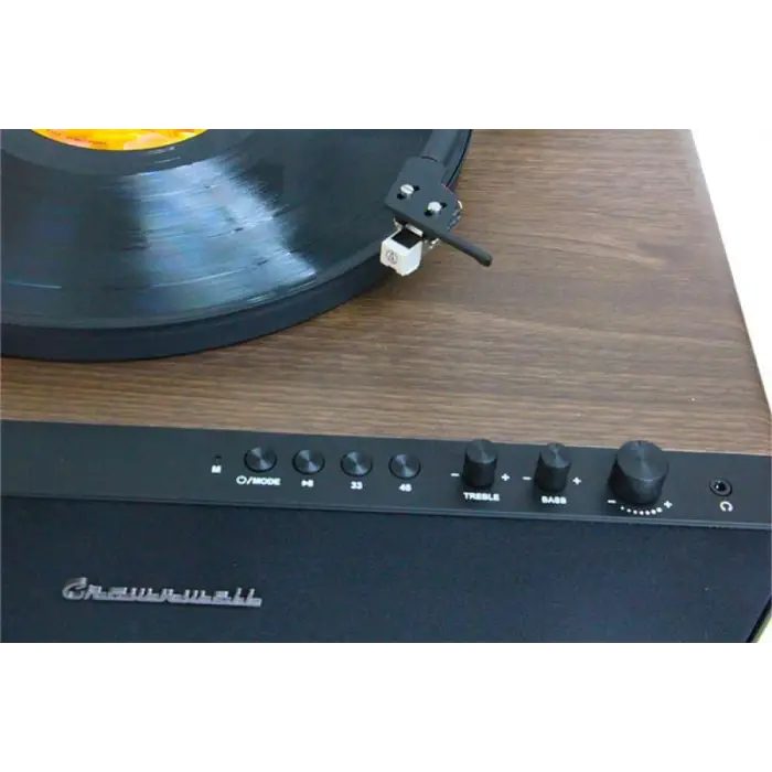 Crownwell Vegas Plus Bluetooth Pikap, Siyah, Plak Çalar