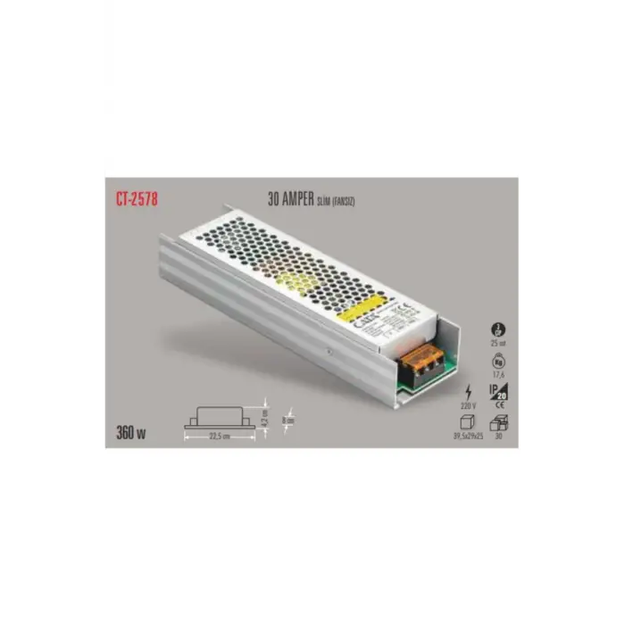 Ct-2578 30a Slim Led Trafosu