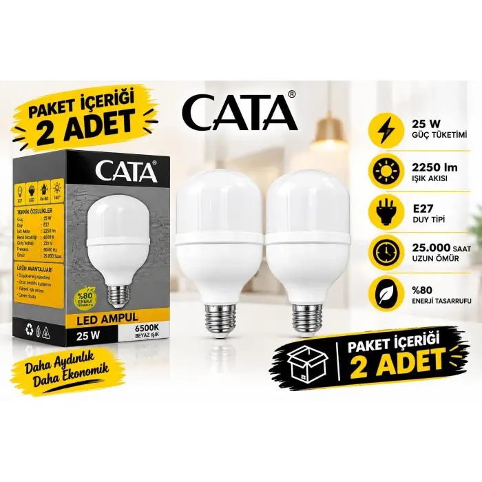 Ct 4330 25W LED Ampül Beyaz