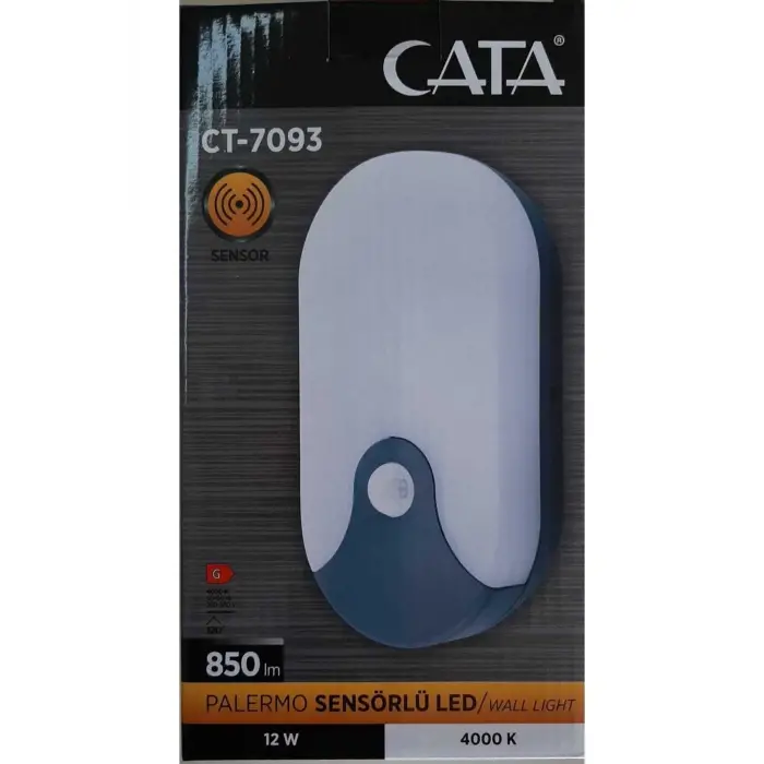 Ct-7093 Sensörlü Dekoratif LED Aplik, 12 W