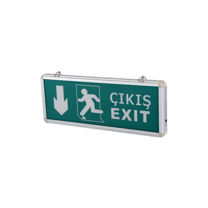 CT-9167 3 W Acil Çıkış Exıt Levhası (Aşağı) Ledli Şarjlı