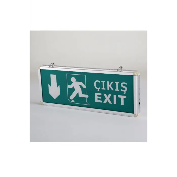 CT-9167 3 W Acil Çıkış Exıt Levhası (Aşağı) Ledli Şarjlı