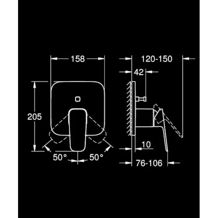 Cubeo Ankastre Banyo Duş Bataryası Krom – 1017780000