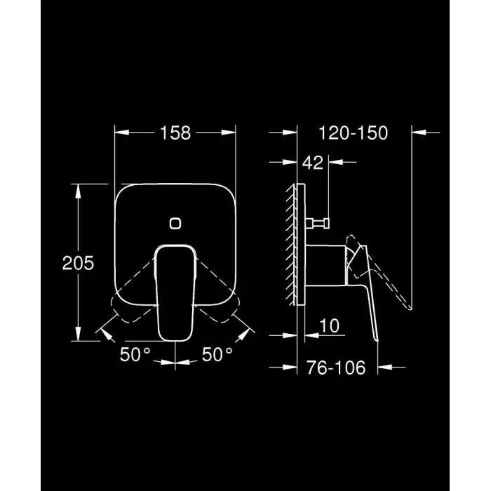 Cubeo Ankastre Banyo Duş Bataryası Krom – 1017780000