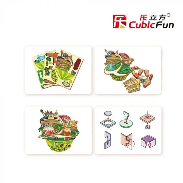 Cubic Fun 3D 64 Parça Puzzle Las Vegas Şehir Kompozisyonu