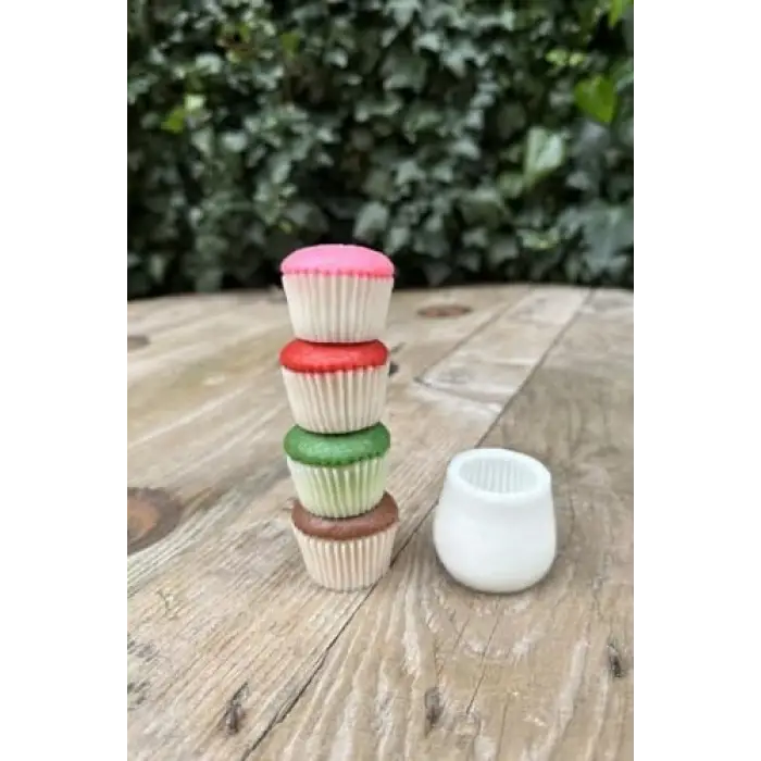 Cupcake Tekli Mum Kalıbı (Silikon)