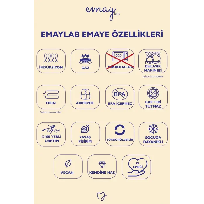 Cupid Kalp Desenli Emaye Kupa