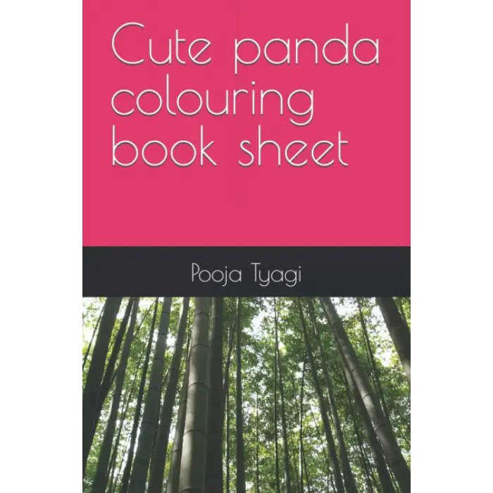 Cute panda colouring book sheet