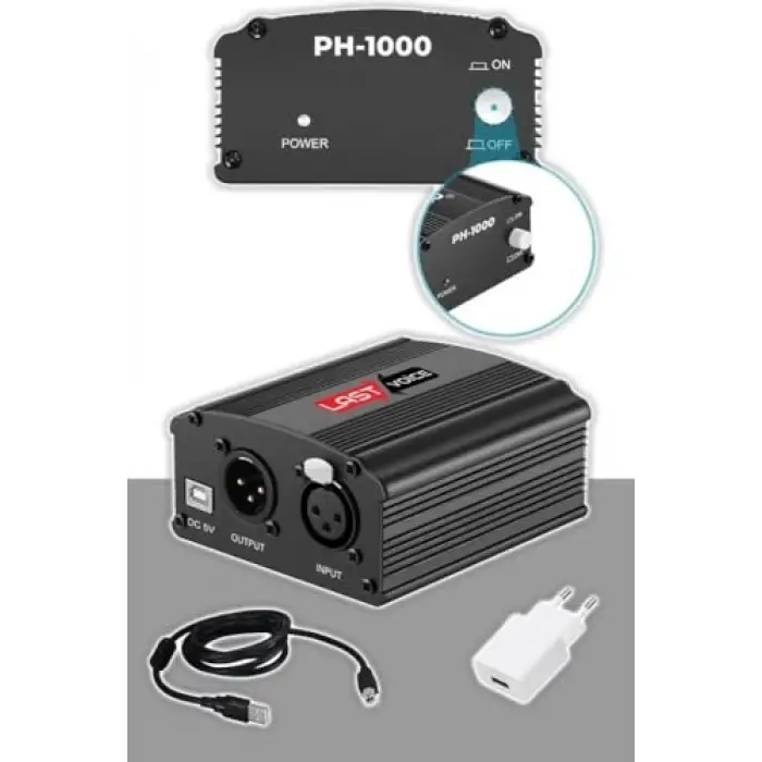 CX1-PH Kondanser Stüdyo Mikrofon Phantom Power Kulaklık Stand Full Set