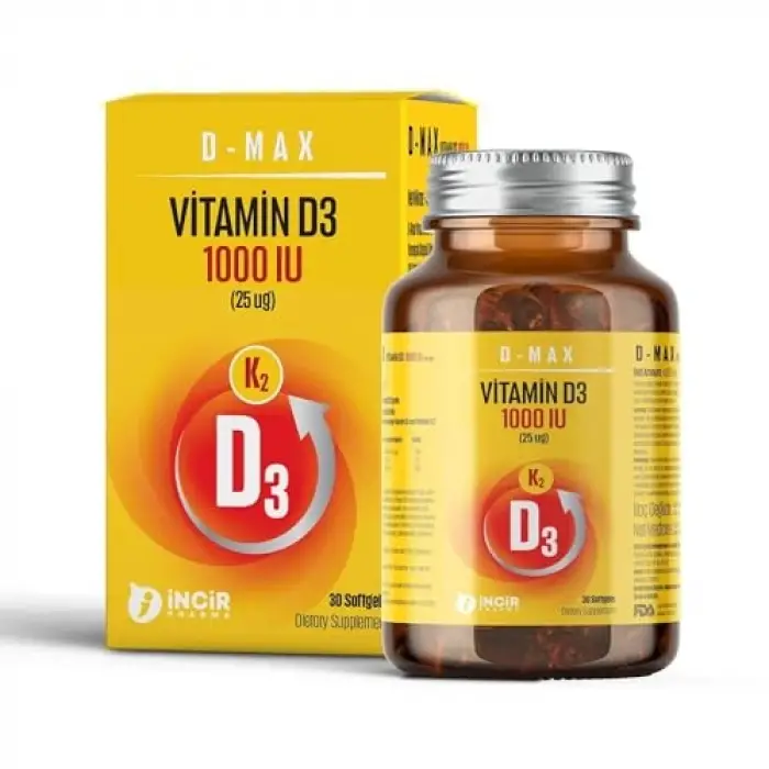 D-Max D3K2 + C Vitamini 30 Softjel Kapsül