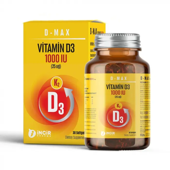 D-Max D3K2 + C Vitamini 30 Softjel Kapsül