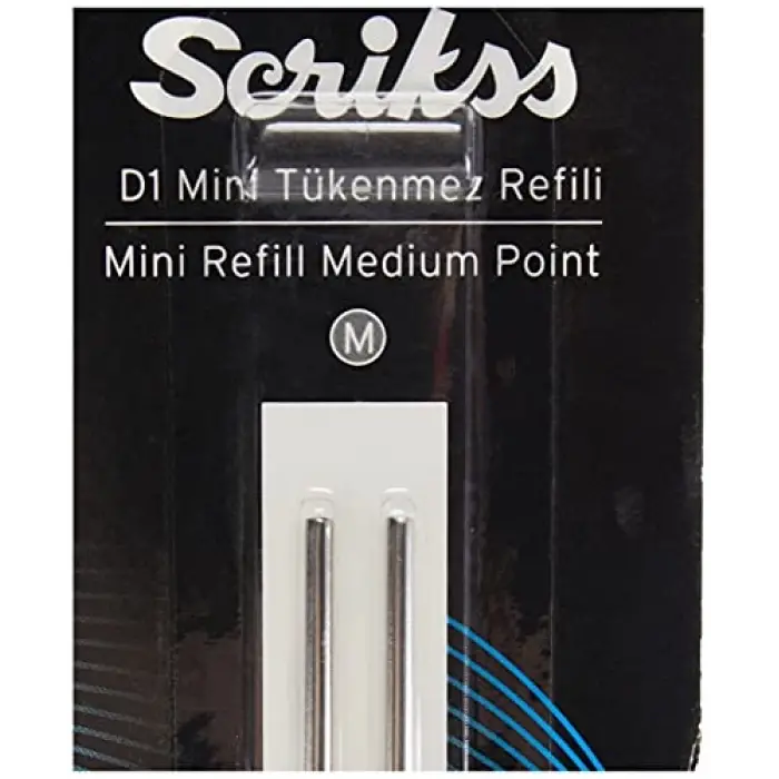 D1 Mini Tükenmez Refil 2li Blister Mavi