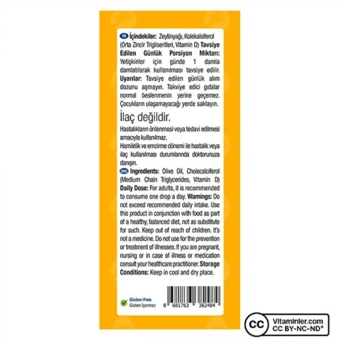 D3 Vitamini 1000 IU 20 mL Damla