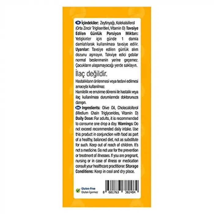 D3 Vitamini 1000 IU 20 mL Damla