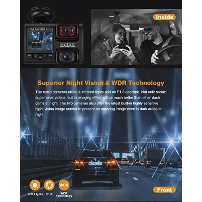 D30 Wi-Fi 4K Araç Kamerası
