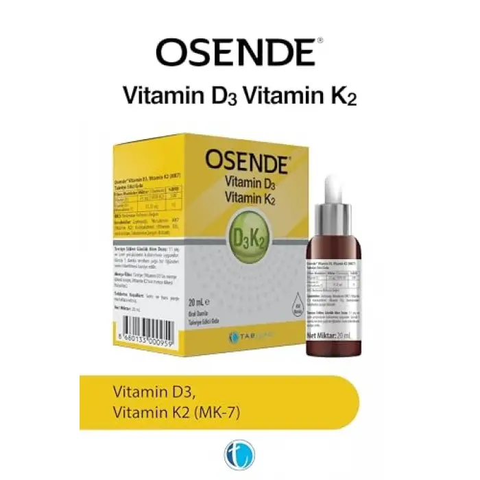 D3K2 vitamini damla, 20 ml